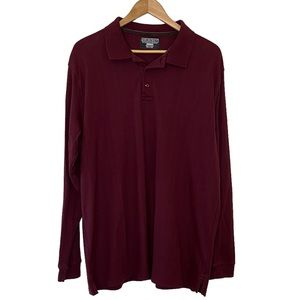 Architect mens long sleeve Henley red size 3XL